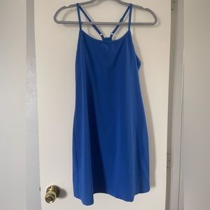 Athletic dress with shorts underneath and adjustable straps